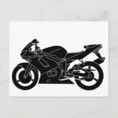 ananas-silhouette-motorfiets briefkaart (Voorkant)