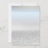 Ananas Silver Glitter Bokeh Baby shower Kaart (Achterkant)