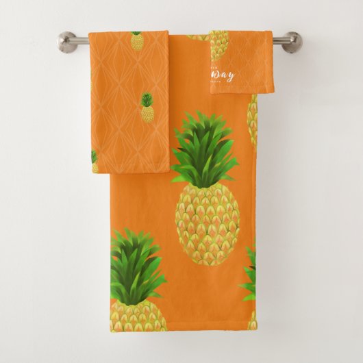 Ananas Sinaasappel Bad Handdoek (Insitu)