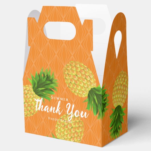 Ananas Sinaasappel Favor Box Bedankdoosjes (Geopend)