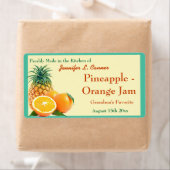 Ananas Sinaasappel Jam of Behoudt Canning Jar Etiket (Insitu)