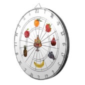 Ananas, Sinaasappel, Peer, Appel, Druiven Fruit Dartbord (Voorkant Rechts)