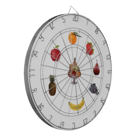 Ananas, Sinaasappel, peren, appel, druivensgroente Dartbord (Voorkant Links)