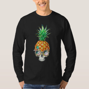 Ananas Skull Aloha strandt Hawaiiaanse Gothic T-shirt