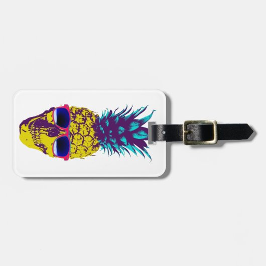 Ananas Skull Bagagelabel (Voorkant horizontaal)