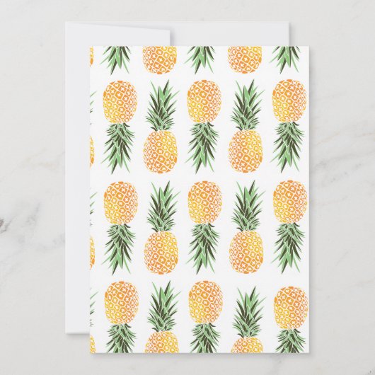 Ananas Southern Bridal Shower Kaart (Achterkant)