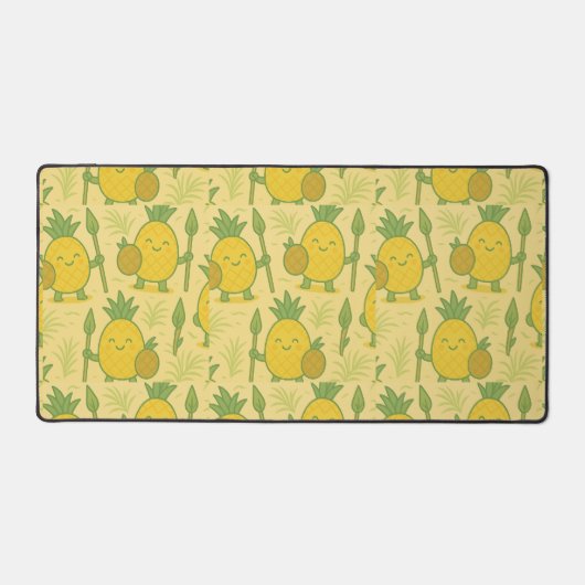 Ananas Spies Tropische Krijger  Bureaumat (Voorkant)