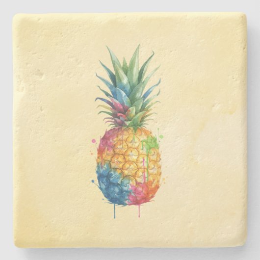 Ananas Stenen Onderzetter (Voorkant)