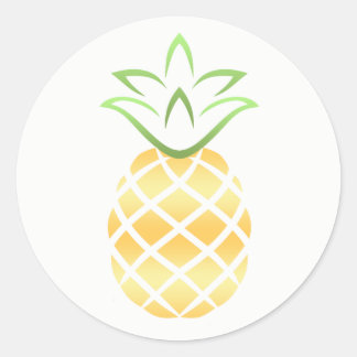 Ananas-stickers! Ronde Sticker