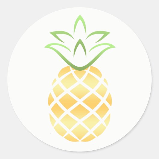 Ananas-stickers! Ronde Sticker (Voorkant)