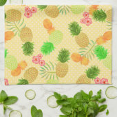 Ananas Stippen Geel Theedoek (Gevouwen)