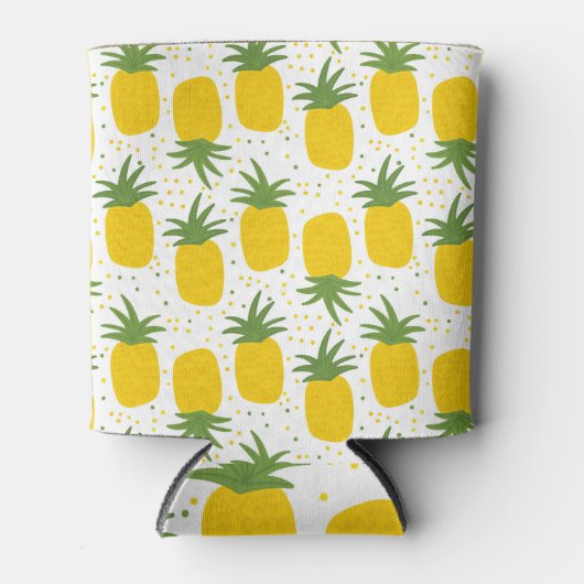 Ananas Stippen: Zomer Fruit Design Blikjeskoeler (Voorkant)