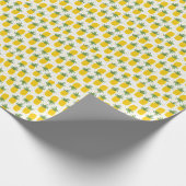 Ananas Stippen: Zomer Fruit Design Cadeaupapier (Hoek)