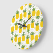 Ananas Stippen: Zomer Fruit Design Grote Klok (Hoek)
