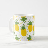 Ananas Stippen: Zomer Fruit Design Koffiemok (Voorkant links)