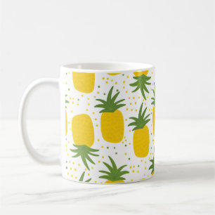 Ananas Stippen: Zomer Fruit Design Koffiemok