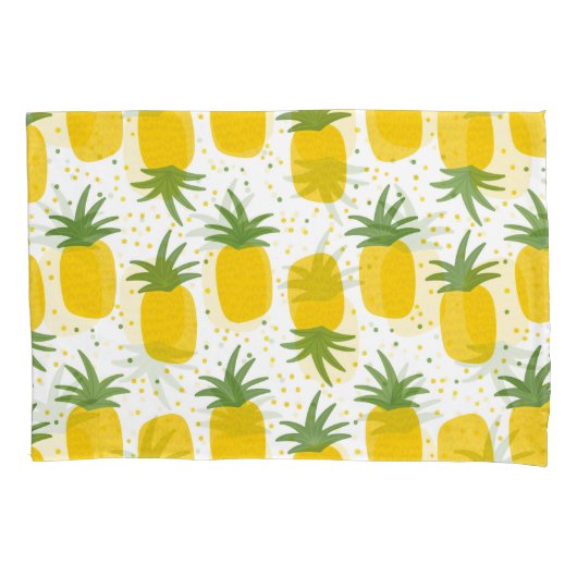 Ananas Stippen: Zomer Fruit Design Kussensloop (Voorkant)