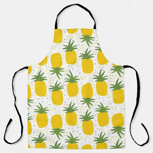 Ananas Stippen: Zomer Fruit Design Schort (Voorkant)