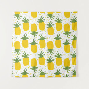 Ananas Stippen: Zomer Fruit Design Wandkleed