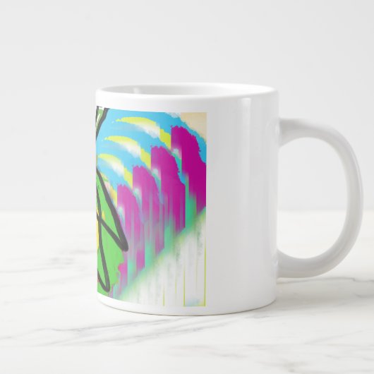 Ananas stropdas droog grote koffiekop (Rechts)