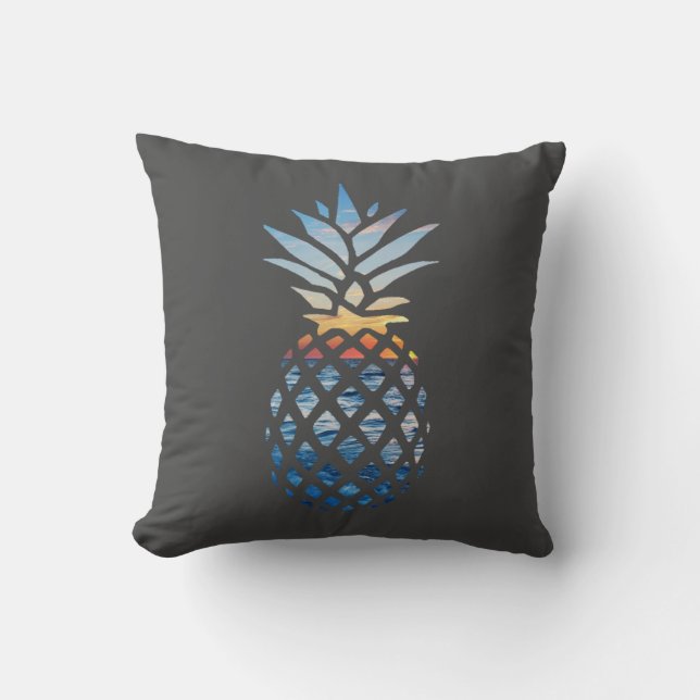 ananas Sunset Ocean Kussen (Voorkant)