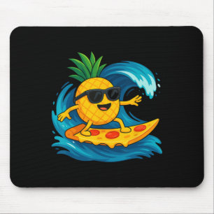 Ananas Surfende Pizza Schijf Grappige Zomer Tropic Muismat