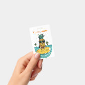 Ananas Surfer Rides Een Wave Thunder_Cove Badge (Handheld)