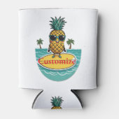 Ananas Surfer Rides Een Wave Thunder_Cove Blikjeskoeler (Voorkant)