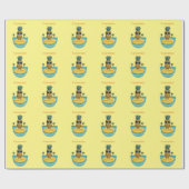 Ananas Surfer Rides Een Wave Thunder_Cove Cadeaupapier (Vlak)