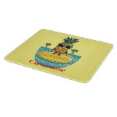 Ananas Surfer Rides Een Wave Thunder_Cove Snijplank (Hoek)