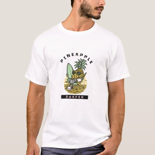ananas Surfer T-shirt (Voorkant)