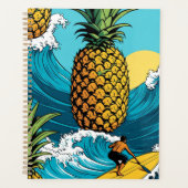 Ananas Surfer: Zomer Tropisch Avontuur Planner (Voorkant)