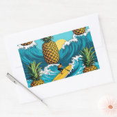 Ananas Surfer: Zomer Tropisch Avontuur Rechthoekige Sticker (Envelop)