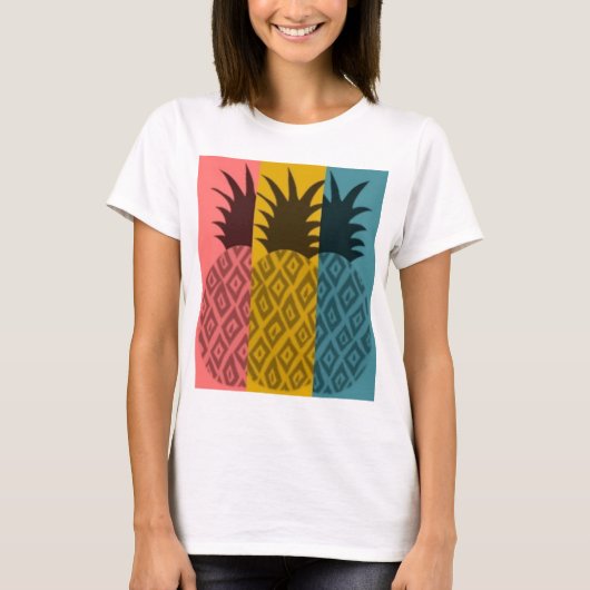 Ananas T-Shirt, dames T-shirt (Voorkant)
