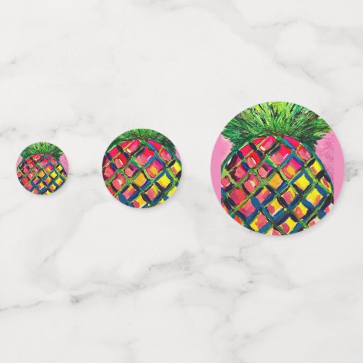 Ananas Tafel Confetti (Voorkanten)