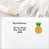 Ananas tekening in geel en groen etiket (Insitu)