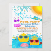 Ananas tekent zich aan op de dag van de pool Invit Kaart (Voorkant)