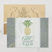 Ananas Thema Save the Date (Voorkant / Achterkant)
