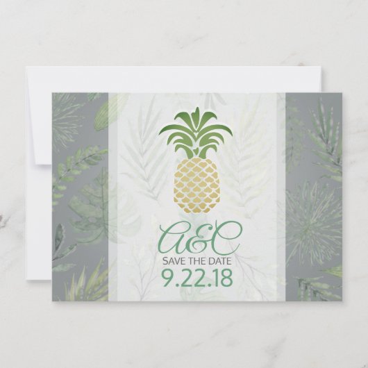 Ananas thema 'Save the Date' Save The Date (Voorkant)