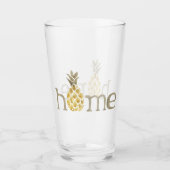 Ananas Thuis Waterverf Glas (Voorkant)