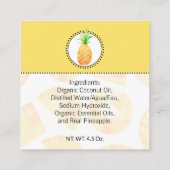 Ananas Thuisgemaakte Bad & Lichaam Label | Etiket (Achterkant)