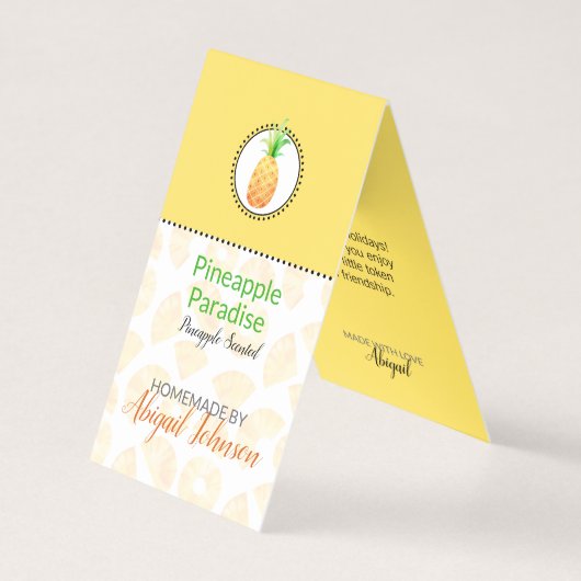 Ananas Thuisgemaakte Bad & Lichaam Label | Etiket Kaart (Voorkant)