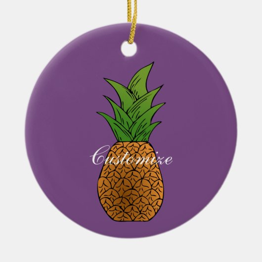 Ananas Thunder_Cove Keramisch Ornament (Voorkant)