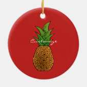Ananas Thunder_Cove Keramisch Ornament (Achterkant)