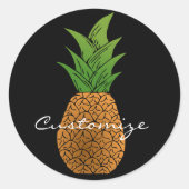 Ananas Thunder_Cove Ronde Sticker (Voorkant)