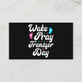 Ananas transfer Day IVF EmBaby's Wake Pray Tran Visitekaartje (Achterkant)