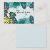 Ananas Tropical Leaf Dank u kaart Notitiekaartje (Voorkant / Achterkant)