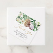 Ananas Tropical Leaves Baby shower Dank u Bedankjes Labels (In situ)