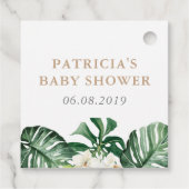 Ananas Tropical Leaves Baby shower Dank u Bedankjes Labels (Achterkant)