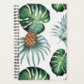 Ananas Tropisch Aquarel Jungle Palm Patroon Planner (Voorkant)
